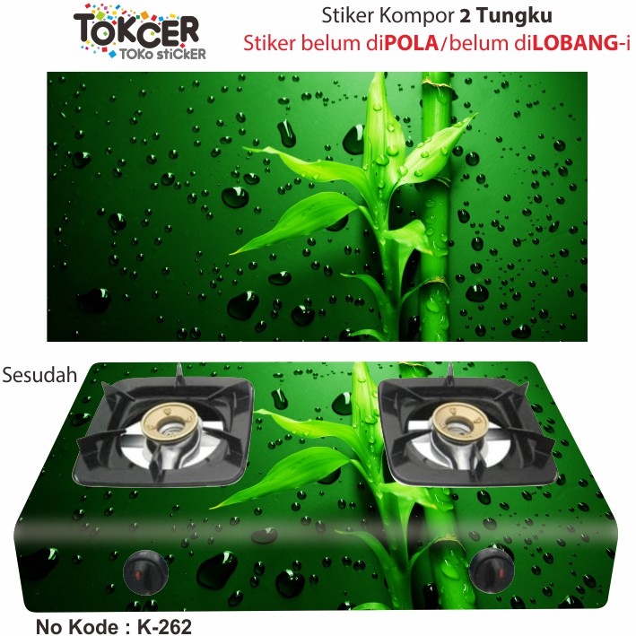 Stiker Kompor 2 Tungku MONSTERA