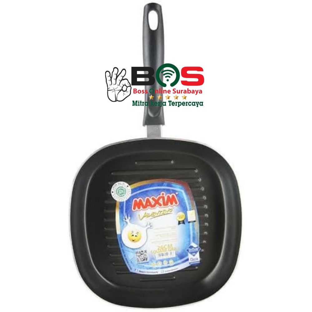 Wajan Kotak Frypan Teflon Maxim 26 CM Grill Teflon Valentino