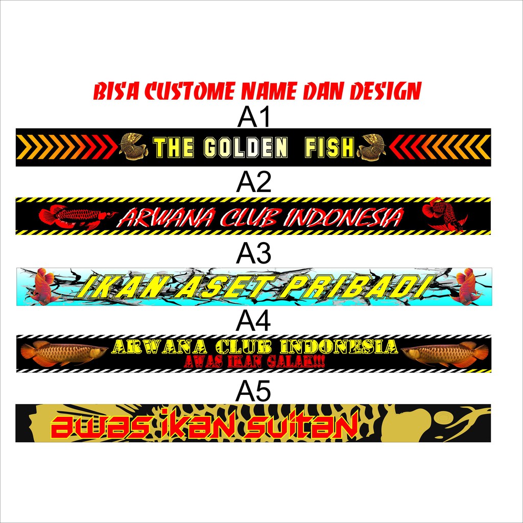 STIKER LIST ARWANA AROWANA CUSTOM