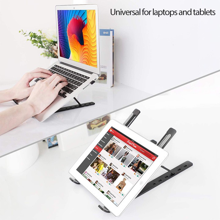 HDB1 Stand Holder Laptop Tablet Notebook HP dudukan Lipat meja penyangga anti slip portable