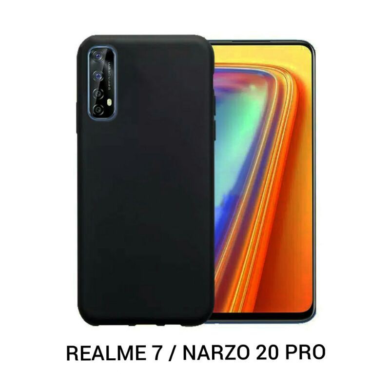 CASE REALME NARZO 20 REALME NARZO 20 PRO SILIKON SOFTCASE SLIMMATTE AUTOFOKUS HITAM POLOS
