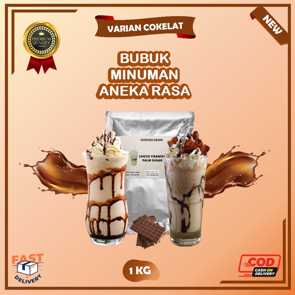 

Serbuk Minuman Kekinian Aneka Rasa 1kg Bubuk Minuman Boba Premium Grosir Untuk Jualan Choco Series 100% Halal