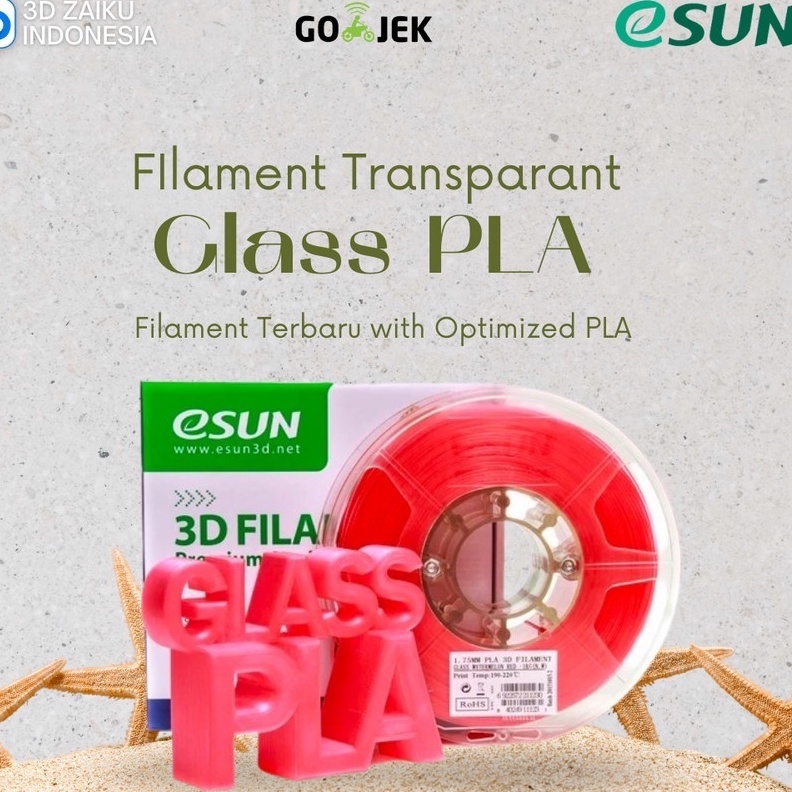 Transparent eSUN 3D Filament Terbaru with Optimized PLA