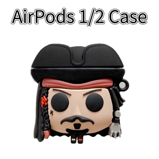 Case airpods Pro BajakLaut pirates lucu unik karakter JAck SPARROW JOHNY deep AIRPODS CASE 1 2 READy