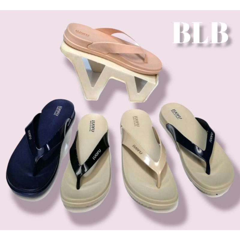 Sandal jepit Luofu E7164-JP,Sandal karet wanita kekinian,sandal wanita jelly terbaru