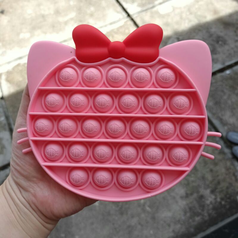 Mainan Viral Pop it Fidget Rainbow, Pop it viral, Mainan pop it, Fidget toys-kitty pink