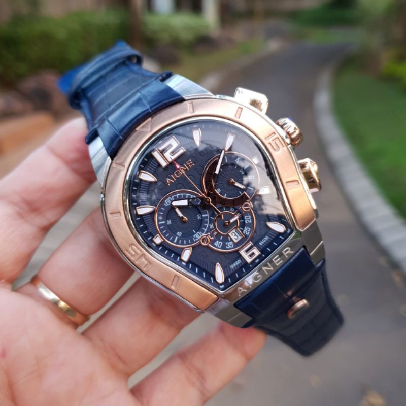 JAM TANGAN AIGNER PALERMO PRIA STRAP LEATHER ORIGINAL