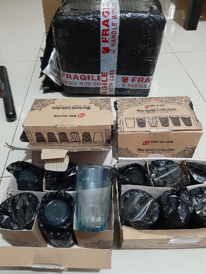 Gelas Kaca/gelas Kopi Belimbing /gelas Hs /6 Pcs