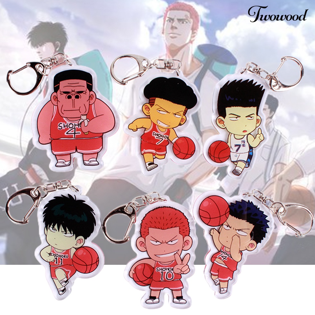 Gantungan Kunci Desain Anime Jepang Sakuragi Hanamichi Anti Gores Tahan Karat Untuk Dekorasi