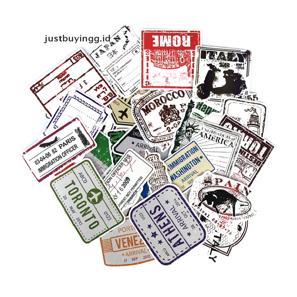 60pcs / Lot Stiker Koper Desain Boarding Pass Air Tiket Kreatif Gaya Retro Untuk Travel