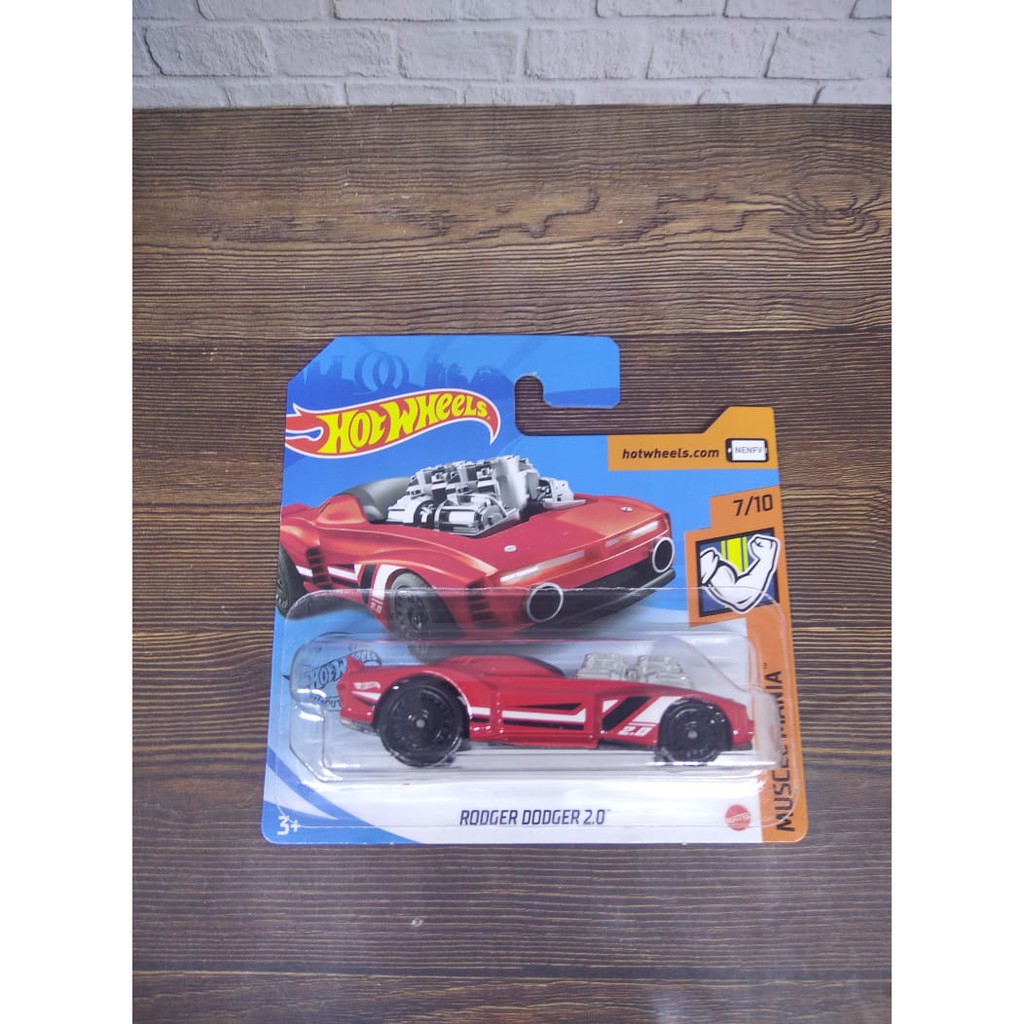 Hot Wheels Rodger Dodger 2.0 Merah HW Muscle Mania 7/10 Short Card