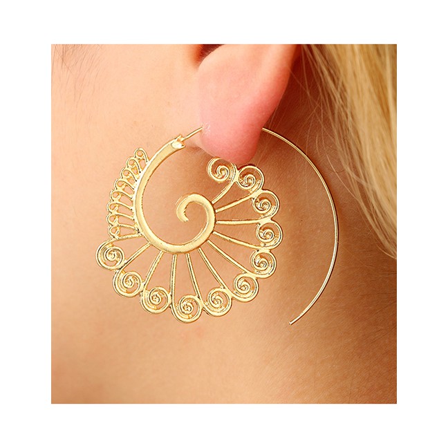 LRC Anting Tusuk Fashion Vortex Gear Earrings F5931X