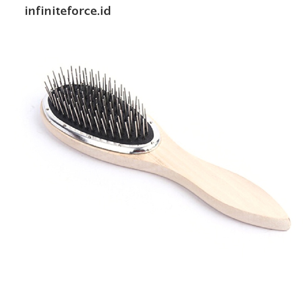 (Infiniteforce.Id) Sisir Kayu Gigi Steel Anti Statis Untuk Wig / Rambut Palsu