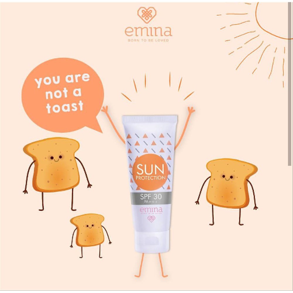 ORIGINAL Sunblock Emina Sun Protection SPF 30 Sunblock Wajah dan Badan