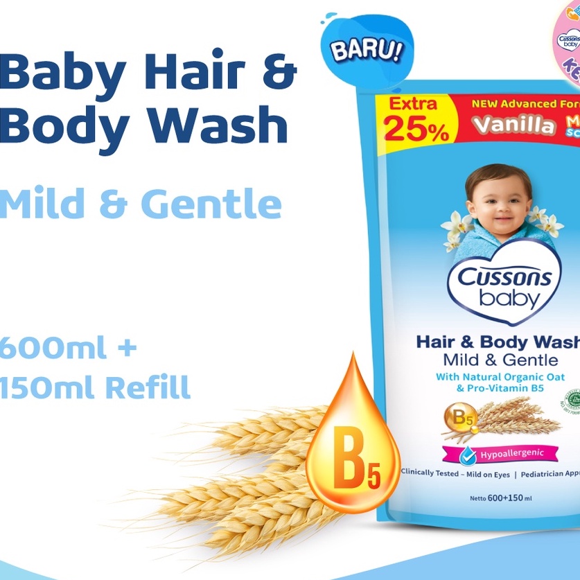 CUSSONS BABY HAIR&amp;BODY WASH MILD&amp;GENTLE