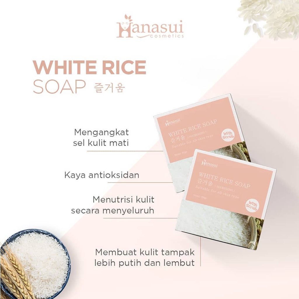 Hanasui Sabun Batang White Rice