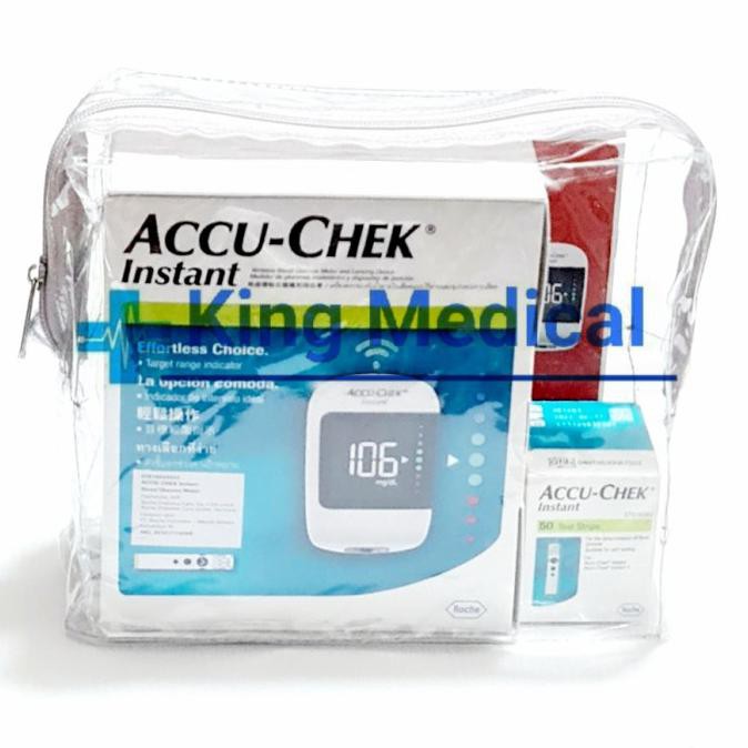 Jual Accu Chek Instant Meter 50 Test Strip Alat Cek Gula Darah