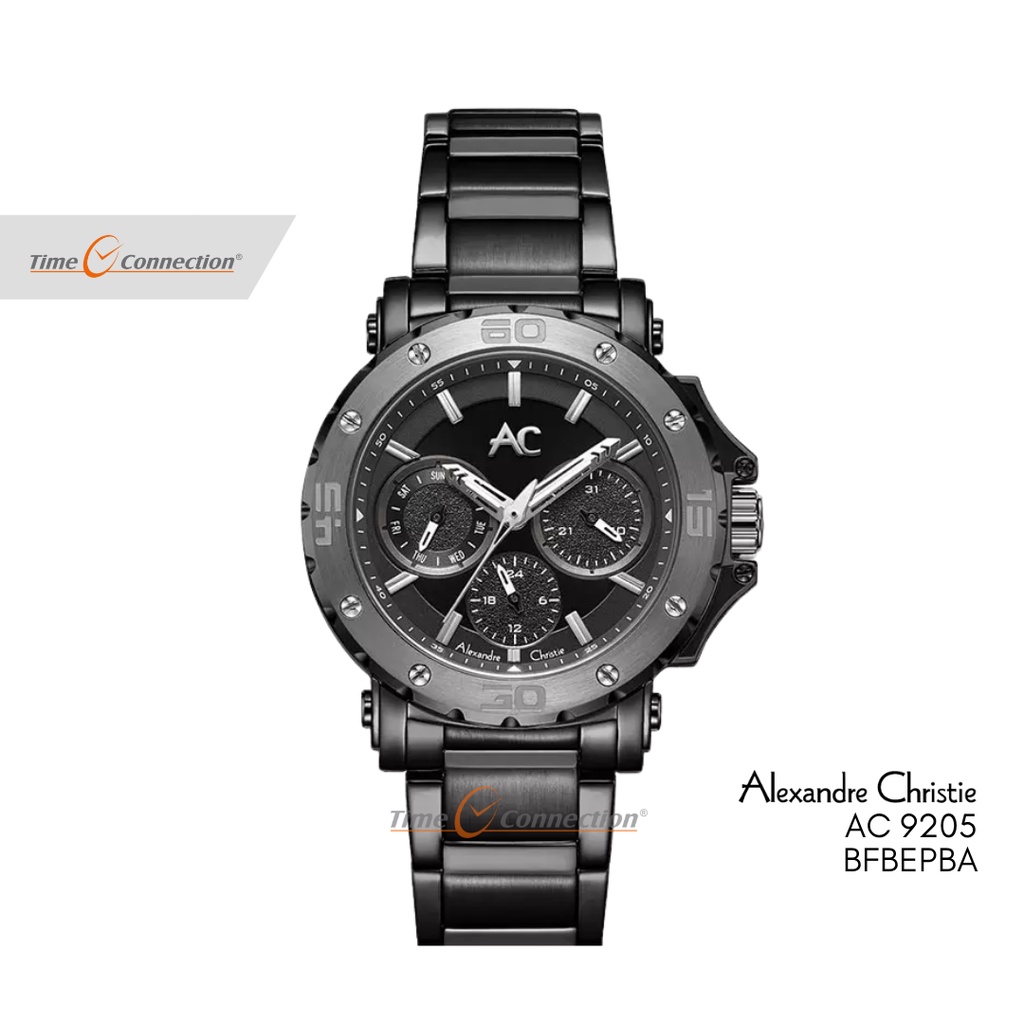 Alexandre Christie AC 9205 BFBEPBA Full Hitam Original / Jam Tangan Wanita Rantai / AC Collection Bl