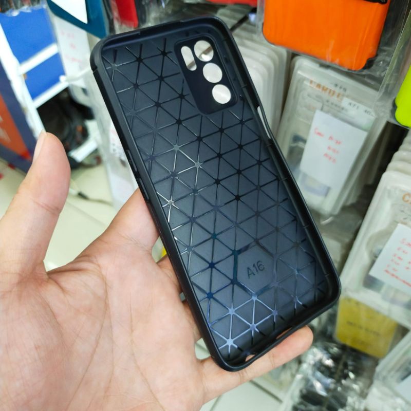 Oppo A16 soft case silikon carbon