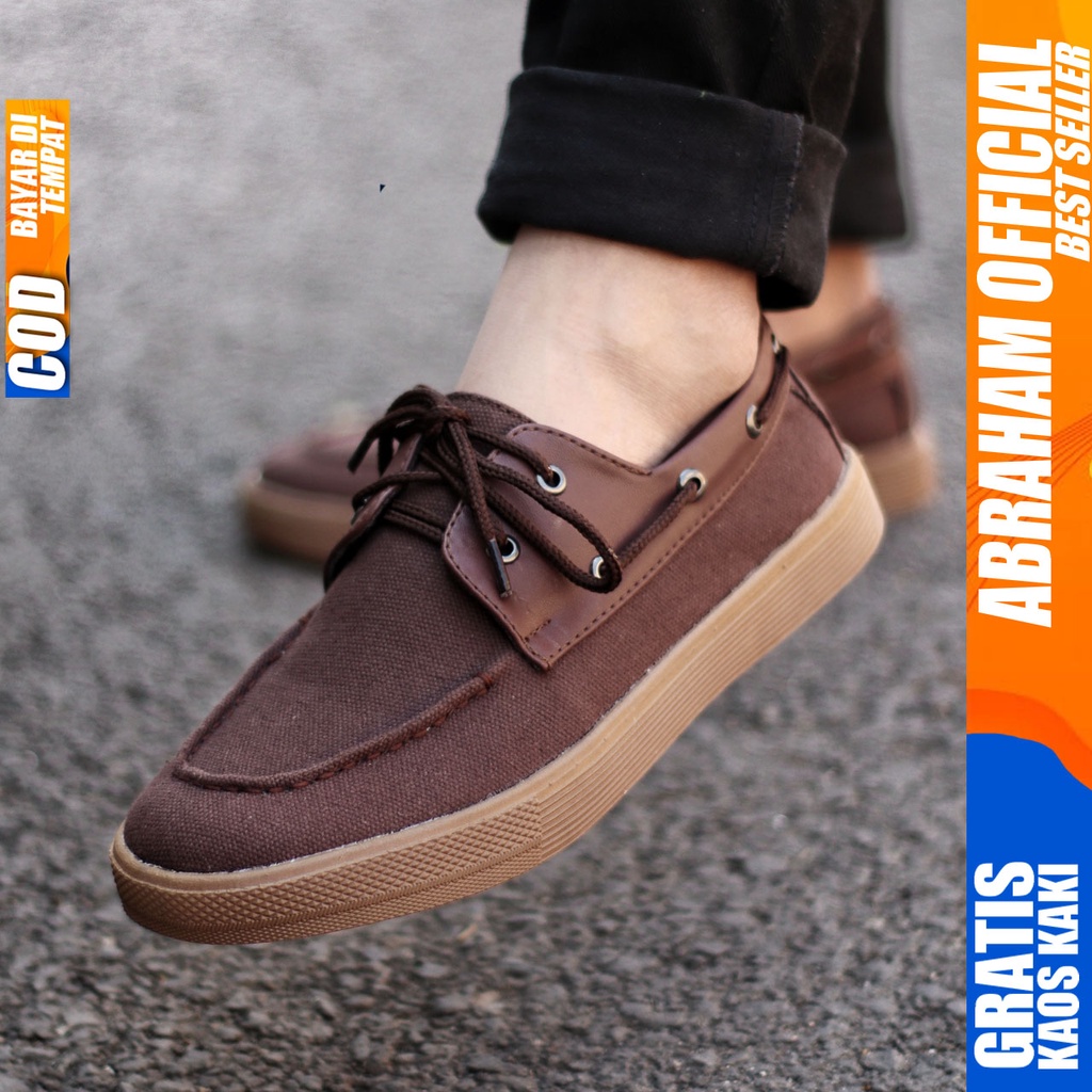 ABRHM x ZAPATO Sepatu Casual Sneaker Pria Cowok/Cowo Sepatu Pria CasualSepatu Sneakers Sepatu Kasual Semi Formal Kerja Kantor Kuliah Gaya Santai Keren Kekinian Original Murah Terlaris