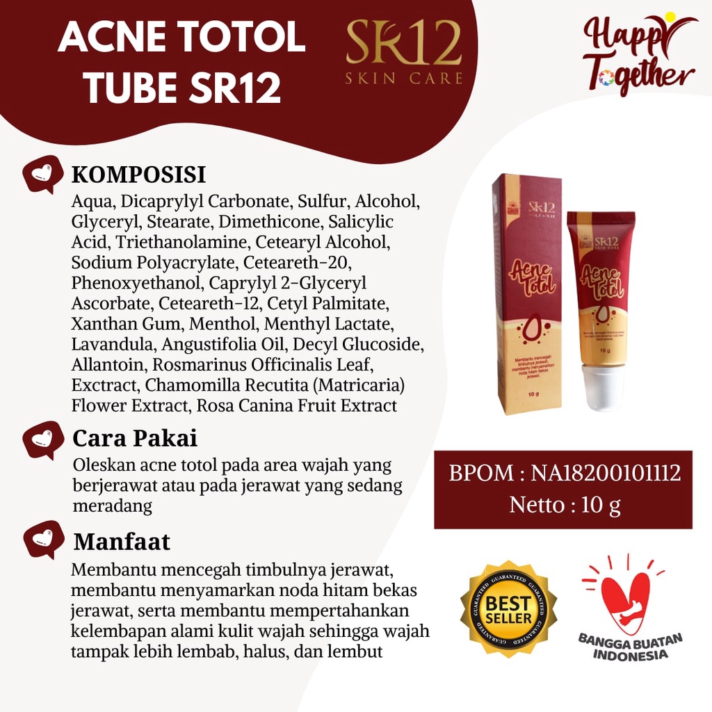 AMPUH !!! Mengobati &amp; Mengempeskan Jerawat Acne Totol SR12