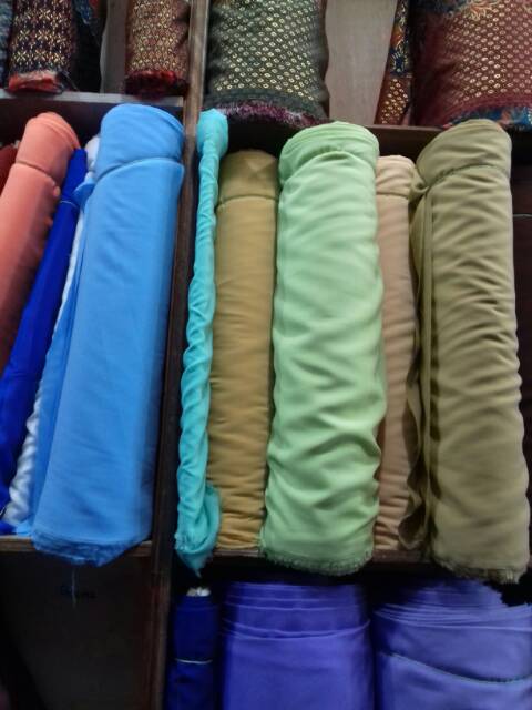 Kain Sifon Fine Polos Shopee Indonesia