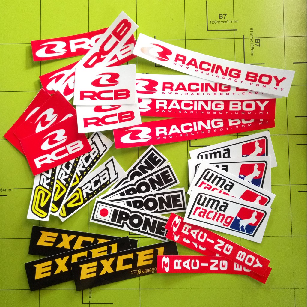 Stiker Sponsor Racing RCB - Isi 30 Sticker / Uma Racing / Ipone / Excel