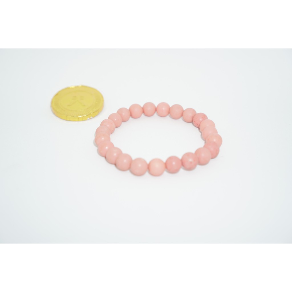 gelang batu soft pink phyrus howlite natural turquoise iran china aksesoris bahan craft beads