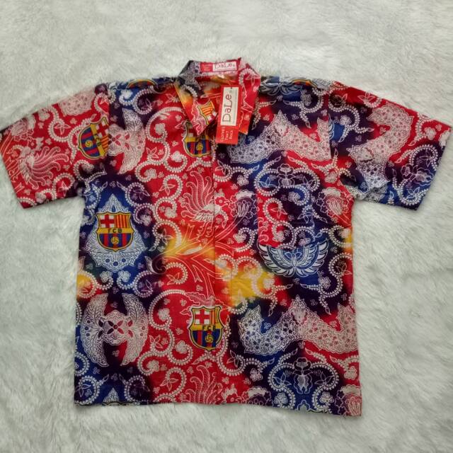 Batik Bola Anak Barcelona Size 8 tahun