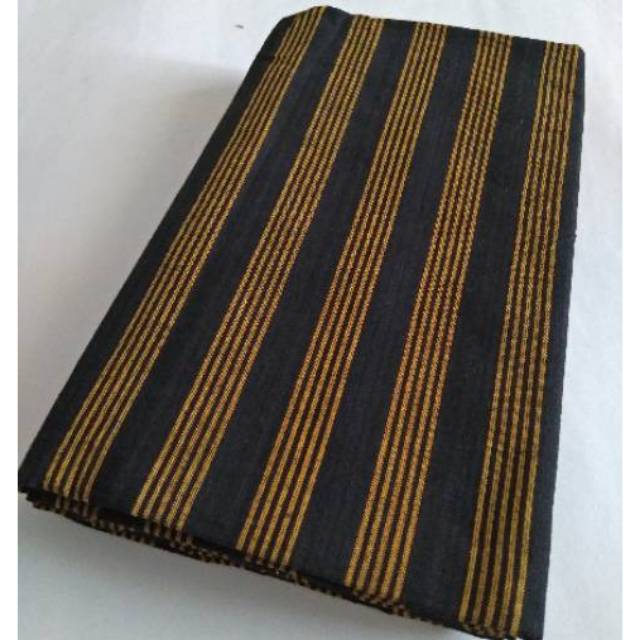 kebaya wanita Kain Batik lurik kain Tenun Lurik bahan lurik warna Hitam strip Kuning