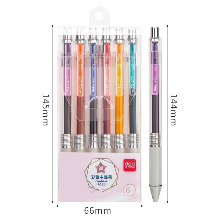 

Murah Ic] Set 6 - 8 Pcs Gel Pen Warna Retractable 0.5Mm Terlaris