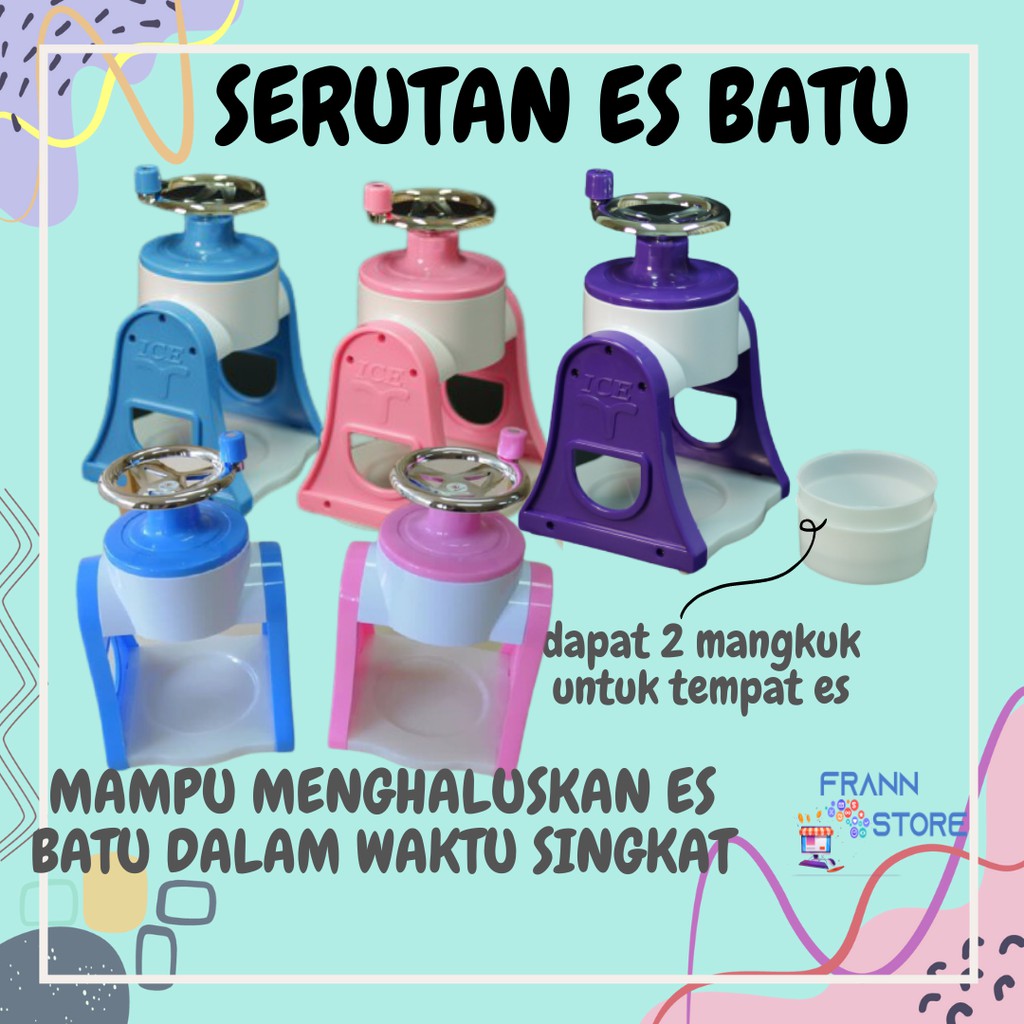 ALAT SERUTAN SERUT PENGHALUS BLENDER ES BATU MANUAL PORTABLE MURAH ICE SHAVER
