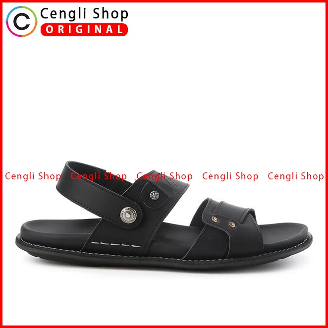 SANDAL SLIDE PRIA CARDINAL ORIGINAL SLINGBACK CASUAL ASLI HITAM CA07