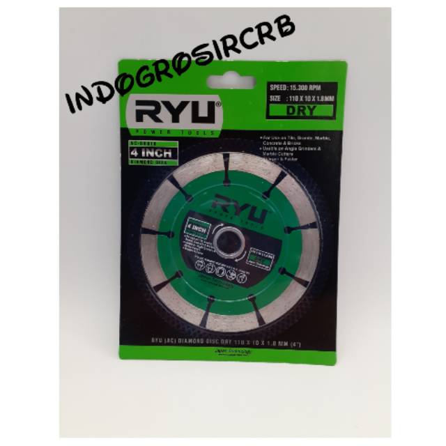 RYU Mata Potong Keramik Dry 4 Inch Ryu Kering Diamond Disc Blade