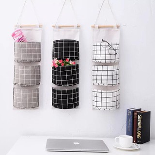 POUCH ORGANIZER STORAGE BAG GANTUNG 3 SEKAT / RAK GANTUNG TEMPAT PENYIMPANAN SERBAGUNA