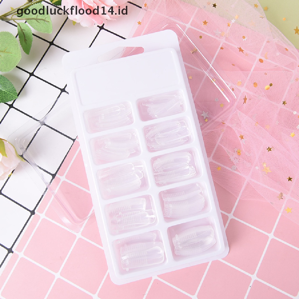 [OOID] 100pcs quick building poly gel nail forms mold tips extension dual nail art tool ID