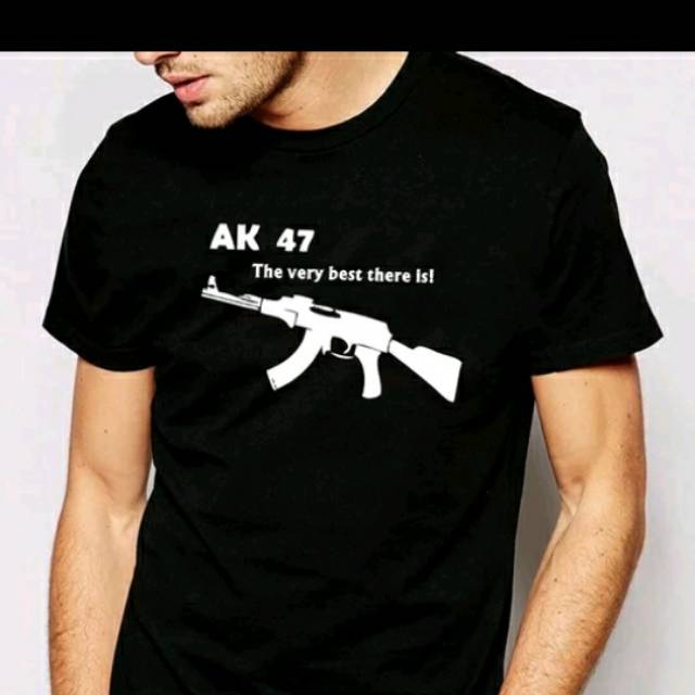 Kaos Senapan Serbu AK 47 Tembak Pistol Premium