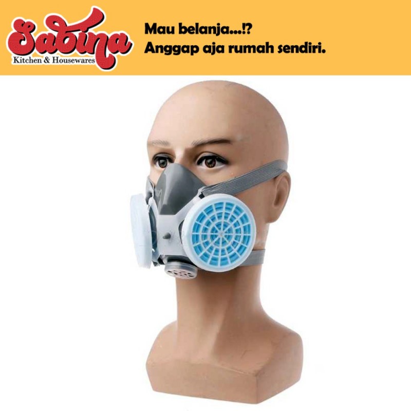 Masker Gas Respirator Anti Dust Industrial Mask Gray