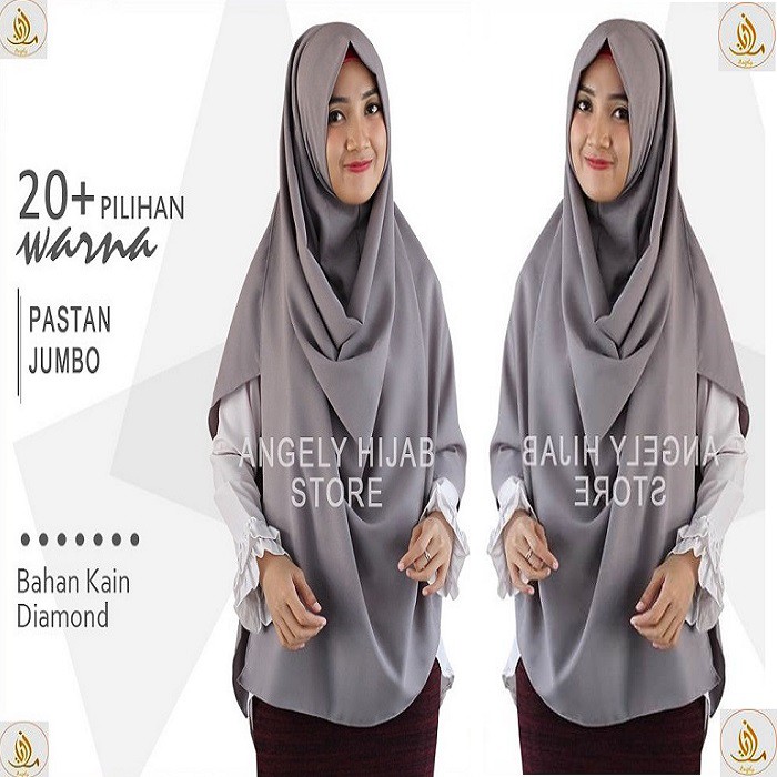 Pashmina Instan | Hijab Pastan Jumbo | Khimar Syar'i Pastan | Kerudung Pastan Jumbo | Syari Jumbo