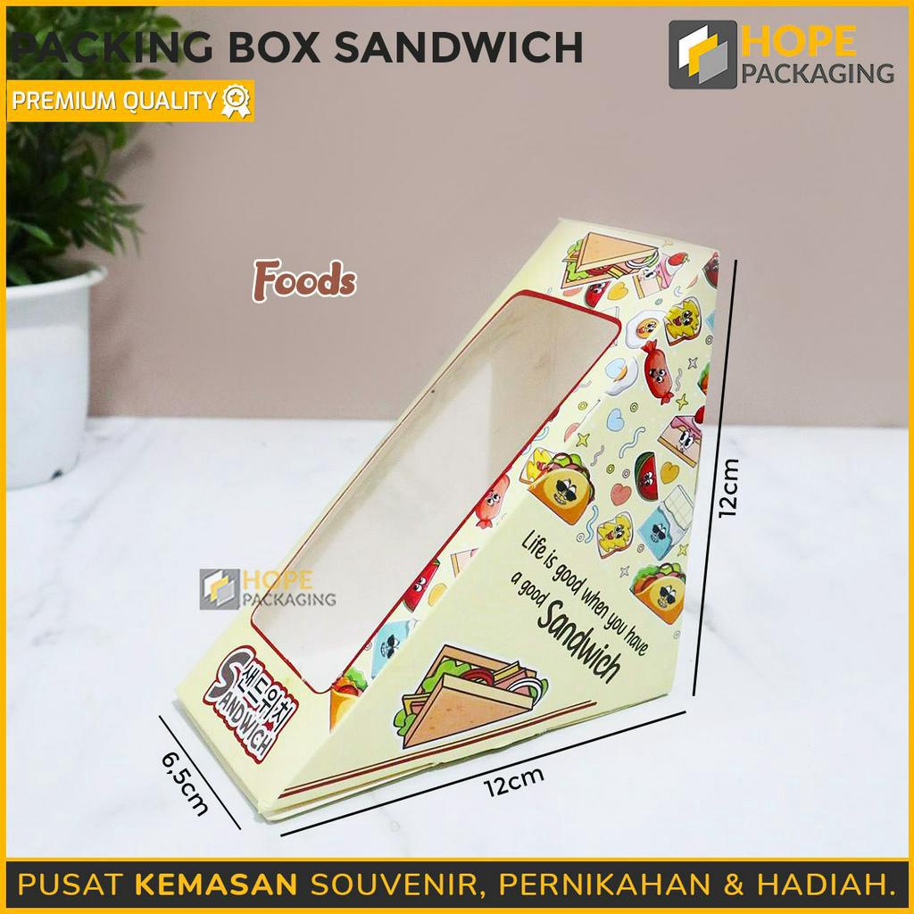 [ ISI 5 PCS ] Box sandwich Kotak roti Sandwich Idul fitri / Kotak roti Kraft Paper box kue / pengajian / Lebaran acara islami