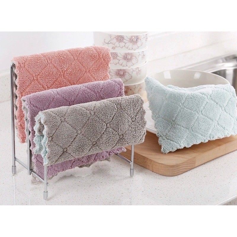 Lap tangan dapur coral fleece microfiber serbaguna