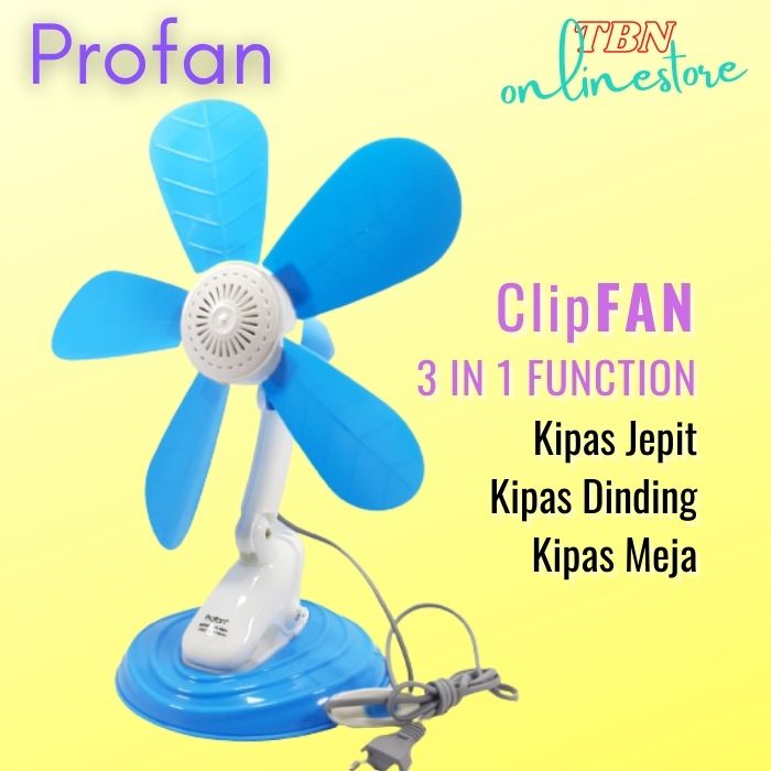 Kipas Angin Jepit Profan 30Watt dan 20Watt 5 Baling 3 in 1 RHF-700 / RHF500/ HELI FAN / CLIP FAN / Kipas Angin Portable