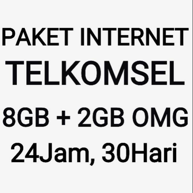 Paket Internet Data Kuota 8 Gb All Net 2 Gb Omg Sebulan Bulanan Bulan 30 Hari 24 Jam Telkomsel Tsel Shopee Indonesia