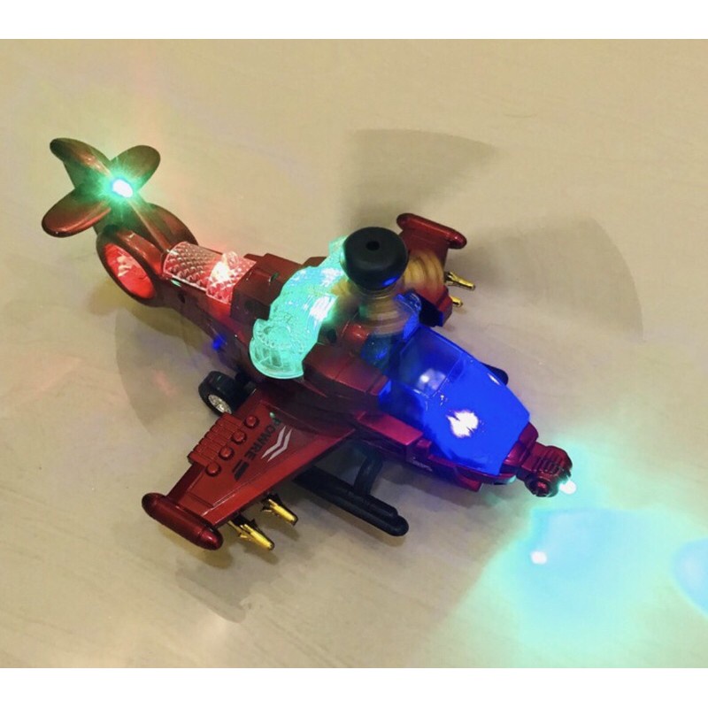 MAINAN HELIKOPTER MERAH LAMPU LED BUMP PESAWAT HELICOPTER ACOUSTO 1:72