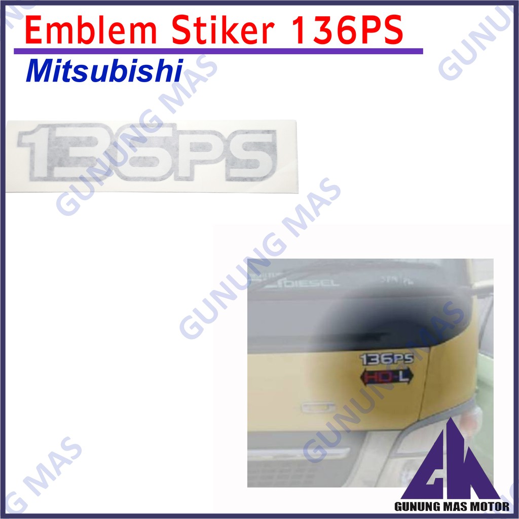 Emblem Stiker 136PS Mitsubishi Canter Logo Tulisan FE 84 HDL 2018