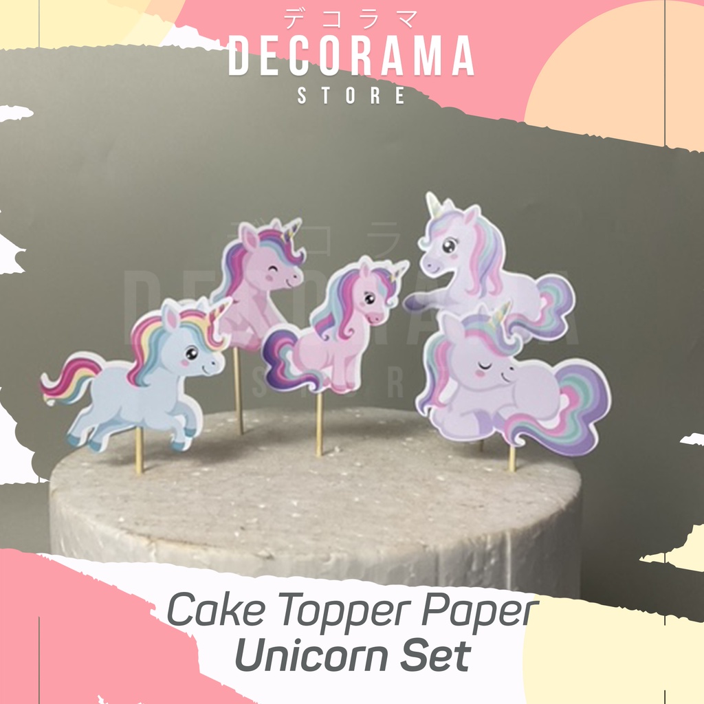 Cake Topper Unicorn DEKORASI KUE ULTAH ANAK MURAH
