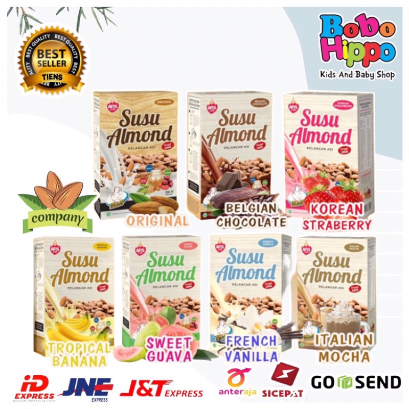 Afis Life Susu Almond Pelancar Asi plus Ekstrak daun katuk, kurma, madu dan Tinggi DHA