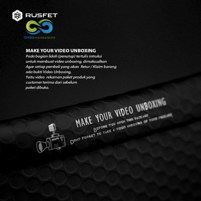 

AMPLOP BUBBLE - BUBBLE MAILER - BUBBLE PACKING HELLO BLACK MATTE - 12 x 18 bisa cod