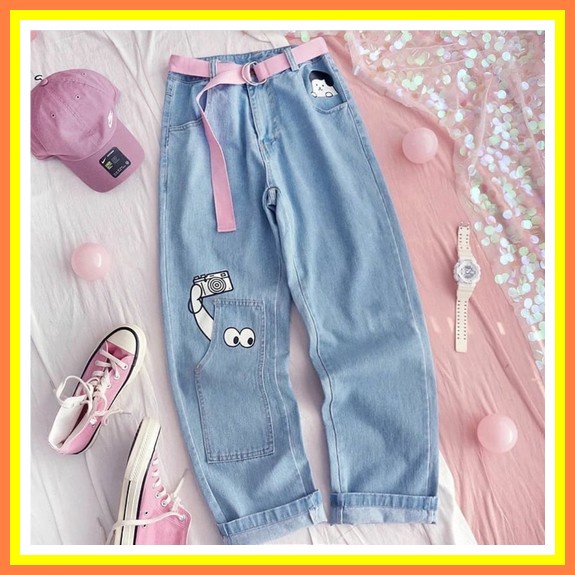 Ootd Celana  Lurus Wanita Boyfriend  Celana  Highwaist  Fwr -  Wanita Pattern U