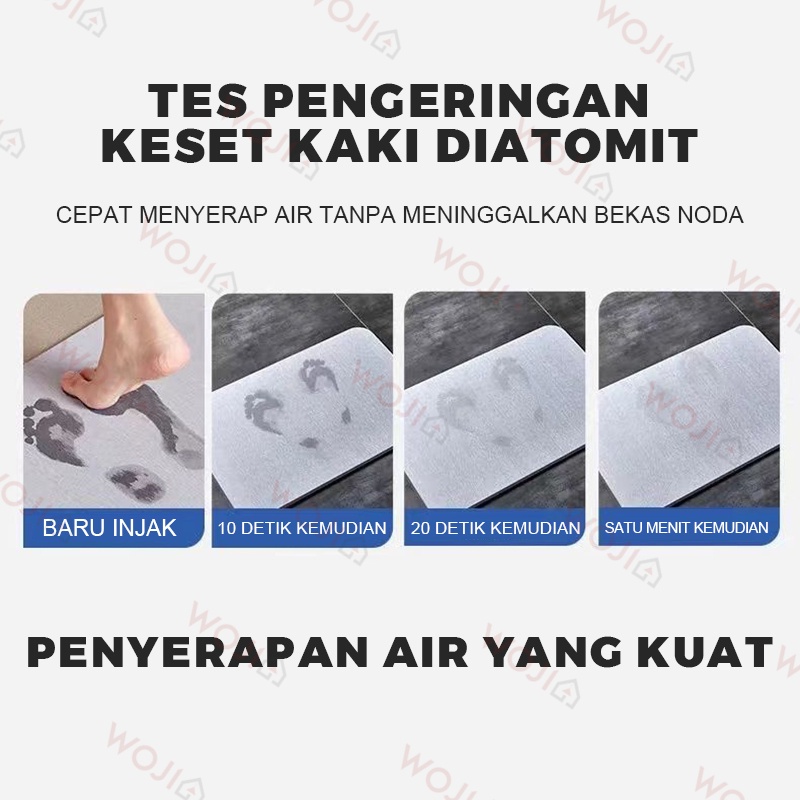 Keset Diatomite Cepat Kering Anti Bau Slip Bath Mat Kaki Kamar Mandi